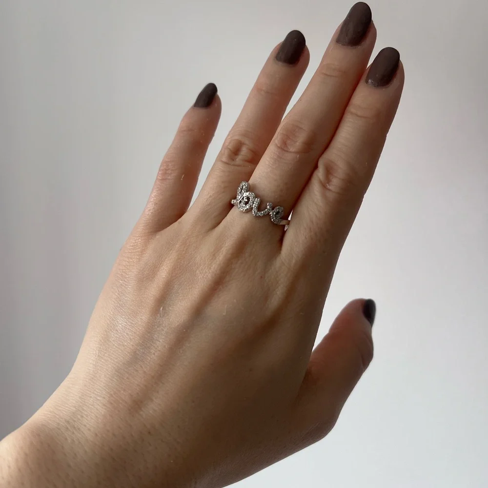 NWT Diamonique Love Diamond Ring - Picture 3 of 7